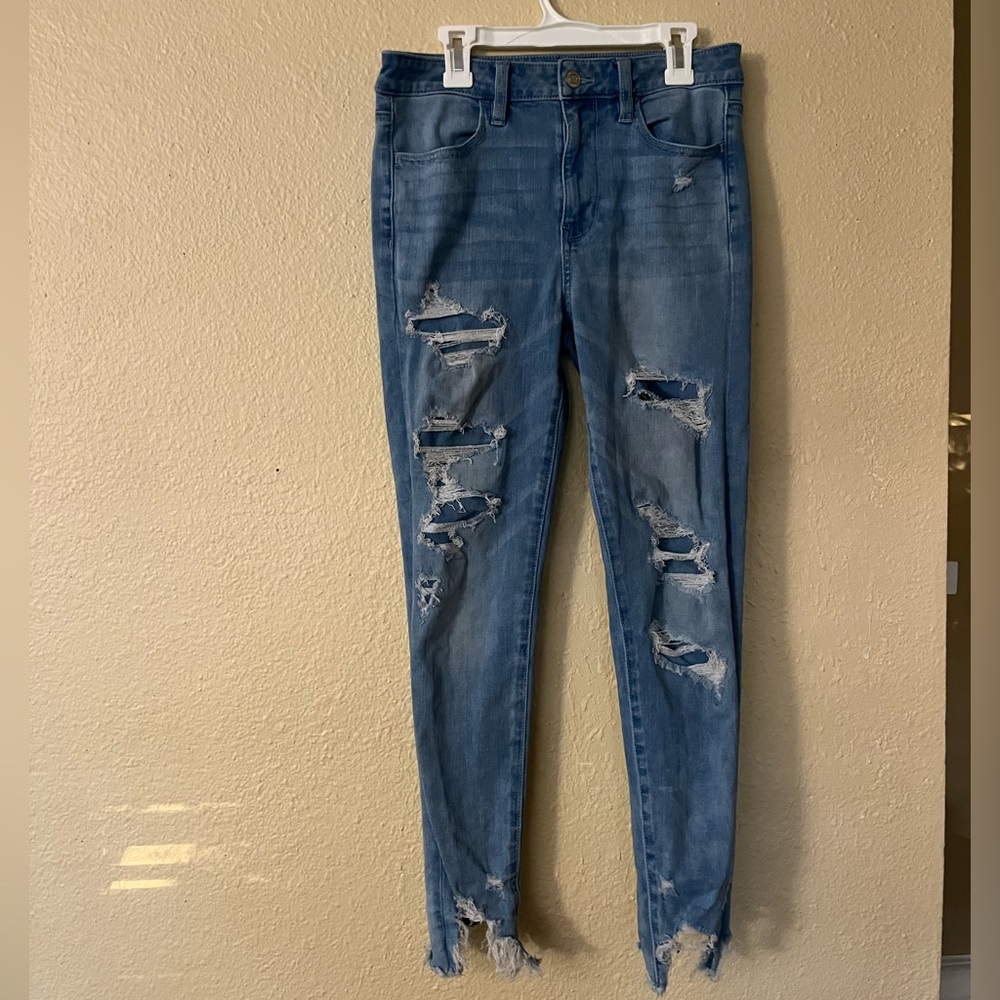 Light wash ripped jeans